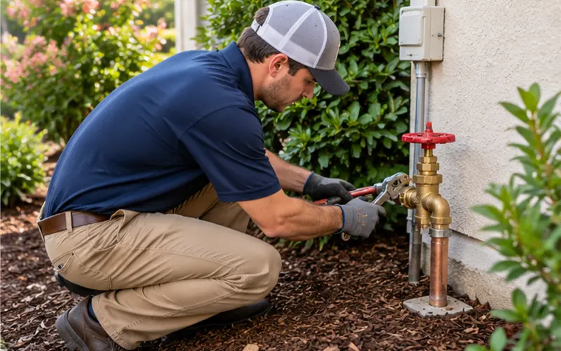 Main water shutoff replacement